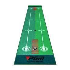 PGM Golf 高爾夫絲絨面推桿練習毯/雙向練習毯, 雙色雙瞄準線, 1個