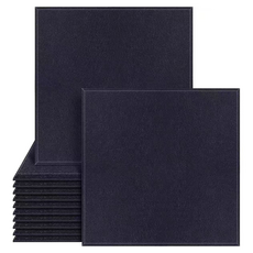 Delirium 自黏式家用工作室玄關門隔音吸音板 300 x 300 x 9 mm, 黑色, 12個