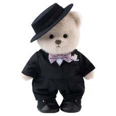 테디테일즈 웨딩 세트 리뉴얼 봉제인형 그룸 M, 33cm, 혼합색상, 1세트