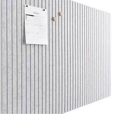 Delirium 牆面裝飾 直條紋 玄關門 隔音 吸音材 無痕黏貼式 300 x 300 x 9 mm, 淺灰色, 12個