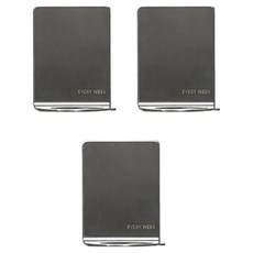 Everyweek 壁掛式不鏽鋼洗髮精掛架 泡沫用 43mm, 銀色, 3個