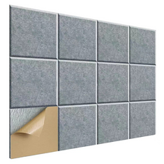 델리리움 접착식 가정 스튜디오 소음 차단 현관문 방음 흡음재 300 x 300 x 9 mm, 아프리카그레이, 12개