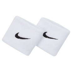 NIKE 耐吉 男女通用 Swoosh 護腕帶 AC2286-924 2入, 白色