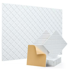 델리리움 실내 소음 차단 다이아 패턴 현관문 방음 흡음재 접착식 없음 300 x 300 x 9 mm, 화이트, 12개