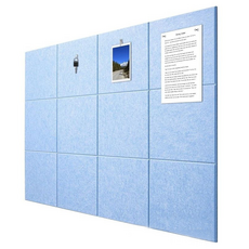 Delirium 隔音 多種顏色 玄關門 隔音 吸音材料 300 x 300 x 9 mm, 淺藍色, 12個