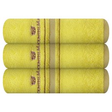 COUNTESS MARA Senti 洗臉毛巾 150g 30支棉紗, 黃色, 3個