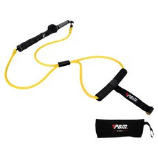 PGM Golf 高爾夫揮桿拉力器 + 收納袋 右打專用 PG199, 黃色 + 黑色, 1個