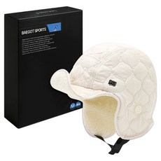 BAEGOT 女款登山戶外雙面耳罩帽, 白色