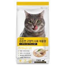 뽀시래기 고양이 전연령용 엘라이신 든든한 사료, 1개, 15kg, 닭 1개, 15kg, 닭