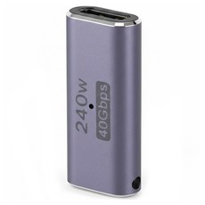 YTEK 240W 40Gbps 8K OTG USB4 Gen3x2 C타입 일자 F/F 연장 젠더, 1개, YT-U4G04