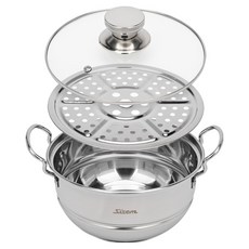 시샘 인덕션 초음파 세척한 스텐 미니 편수 양수 찜냄비, 1개, 20cm