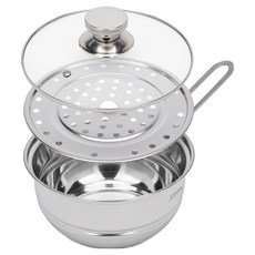 시샘 인덕션 초음파 세척한 스텐 미니 편수 양수 찜냄비, 1개, 18cm