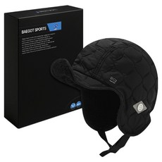 BAEGOT 女款登山戶外雙面耳罩帽, 黑色