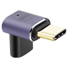 YTEK 240W 40Gbps 8K OTG USB4 Gen3x2 C타입 90도 B형 꺾임 M/F 연장 젠더, 1개, YT-U4G05
