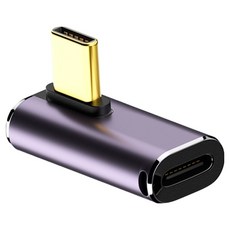 YTEK USB4 Gen3x2 240W 40Gbps 8K OTG C타입 90도 E형 꺾임 M/F 연장 젠더, 1개, YT-U4G08