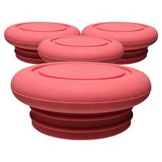 미르코리아 헥사 팬트리 58T캡 밀폐 유리병 교체용 실리콘뚜껑 58mm, 레드, 4개