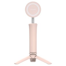 아라리 맥세이프 360도 회전 기내용 스마트폰 미니 삼각대 거치대 셀카봉 맥피포드 라이트, 핑크, 1개