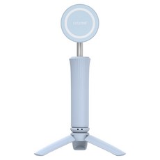 아라리 맥세이프 360도 회전 기내용 스마트폰 미니 삼각대 거치대 셀카봉 맥피포드 라이트, 블루, 1개