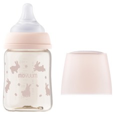 모윰 3세대 PPSU 올인원 유꼭지 젖병 래빗, 피치베이지, 170ml, 1개