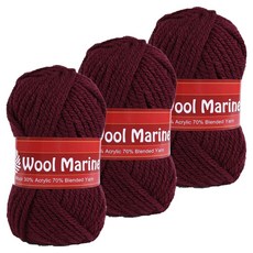 mamaknit Wool Marina 編織線, 704 酒紅色