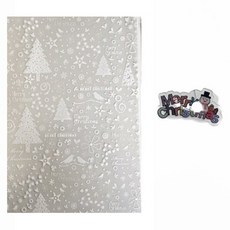 티나피크닉 크리스마스 봉투 화이트 12 x 20 cm + 눈사람 클리어 타이 세트, 50세트