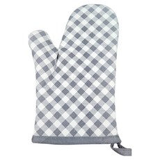 칼백화점 체크 실리콘 한손용 오븐장갑, 그레이, 1개