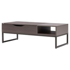 일룸 델타 소파테이블 단품 방문설치, 우드 그레이 + 다크 그레이