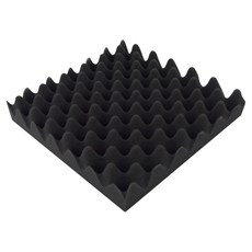 Anuro 雞蛋板海綿隔音吸音材 30 x 30 x 3 cm, 黑色, 1個