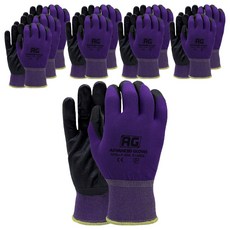 NiTex NBR塗層 AG 工作手套 雙手穿戴組 XL, 紫色, 10套