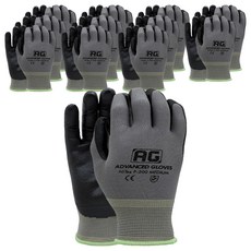 NiTex NBR塗層 AG 工作手套 雙手穿戴組 M, 灰色, 12套