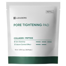 LEADERS 麗得姿 毛孔彈力棉片 補充包 170ml, 50張, 1個