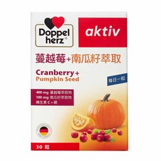 Doppel herz 德之寶 蔓越莓 + 南瓜籽萃取膠囊, 1個, 30顆