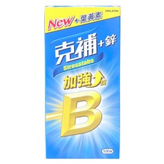 克補 B群 + 鋅加強錠, 1個, 100顆