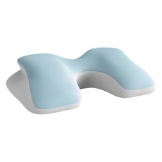 YUNMI 便攜式環抱式午睡枕/記憶棉趴趴枕, 藍色