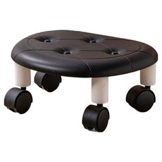 Tovbi 緩衝移動式清潔滾輪工作椅, 黑色, 1個