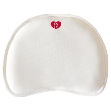 BABY&I 嬰幼兒用愛心透氣網眼定型枕, 白色, 1個