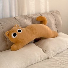 Dadaland 栗子貓咪長條身體抱枕, 棕色
