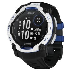 가민 인스팅트 3 슈퍼노바 솔라 아웃도어 스마트워치, 화이트스톤 + 블랙 밴드, 50mm, GPS + 블루투스