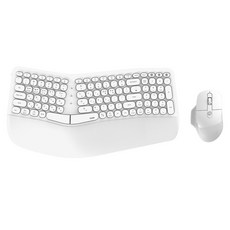 아이노트 무선키보드 마우스 세트, 화이트, KM880RB, 인체공학
