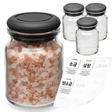 mir Hexa Pantry 矽膠密封調味罐 150ml x 4入 + 香草圓形黑色蓋 4入 + 8種調味標籤組, 1套, 調味罐 150ml(4入) + 香草圓形蓋(4入) + 8種調味標籤