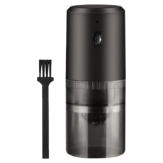 Couselect 電動咖啡豆研磨機 便攜充電式磨粉機 小型家用咖啡研磨器 附清潔刷 黑色, QC-003-KF