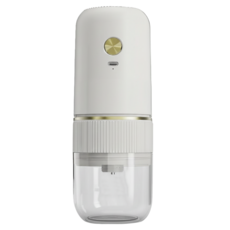 Couselect 高效電動咖啡豆研磨器 義式手沖兩用磨粉機 TYPE-C充電 小型家用磨豆機 白色, YMQ-1