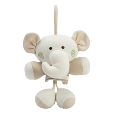 Organic Natural Charm 有機棉音樂安撫鈴玩具, 大象, 1個