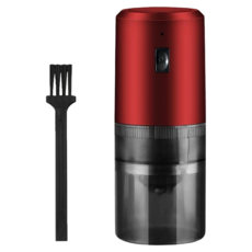 Couselect 電動咖啡豆研磨機 便攜充電式磨粉機 小型家用咖啡研磨器 附清潔刷 紅色, QC-003-KF