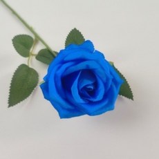 디미스 진주 장미 조화 꽃다발 인테리어, 파란색, 1개