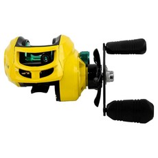 999피싱 문어 쭈꾸미 배스 선상 낚시 더블 핸들 입문용 중급자 가벼운 베이트 릴 우핸들, 옐로우