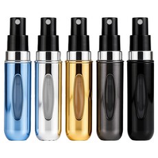 벨리안 휴대용 스프레이 향수 공병 5종 세트 1.7 x 8 cm, 1세트, 혼합색상