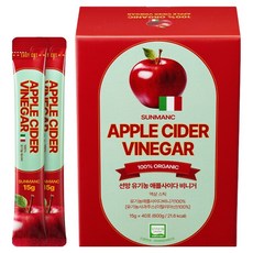 SUNMANC 有機蘋果醋 40入, 600g, 1個