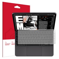 Skoko iPad Pro 8代 13 M5 巧控鍵盤 Slim TPU 鍵盤膜 + 手託保護貼套組 韓文版, 單一顏色, 1套