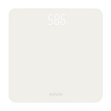 Kinyo LED簡約質感體重計, 米黃色, 1個, NDS-230